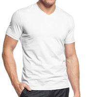 Men's 100% Cotton Adult T-Shirt, V-Neck 2-Pack