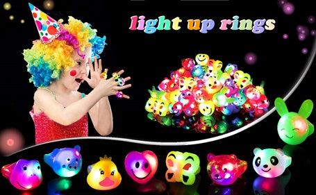 Flashing LED Jelly Light Up Rings