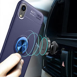 iPhone XS 5.8 inch (Blue) Case, [Ring Series] Slim Thin 360 Degree Rotating Ring Kickstand with Magnetic Shockproof Protective Phone Case Cover