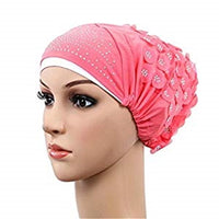 Muslim Stretch Turban Hijab Color  Watermelon Red