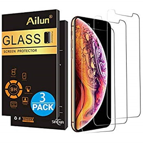 Apple iPhone Xs and iPhone X Screen Protector [3 Pack][5.8inch Display] Tempered Glass,2.5D Edge Advanced HD Clarity Work Most Case