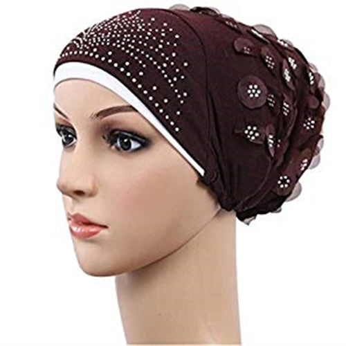 Muslim Stretch Turban Hat Hair Loss Cover Scarf Hijab