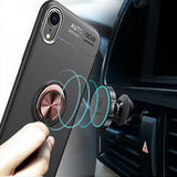 iPhone XR Case, [Ring Series] Slim Thin 360 Degree Rotating Ring Kickstand with Magnetic Shockproof Protective Phone Case Cover