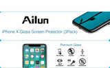 Apple iPhone Xs and iPhone X Screen Protector [3 Pack][5.8inch Display] Tempered Glass,2.5D Edge Advanced HD Clarity Work Most Case