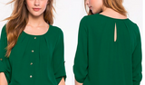 Elegant Ladies Formal Office Blouse O Neck Shirt