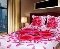 Flower printed bed sheet