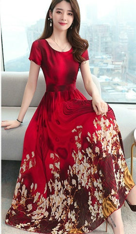 Sweet Fashion Printed Long Dress