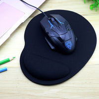 Comfortable Wrist Rest Mouse Pad (Black)