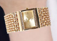 Gorgeous Women's Watches Stainless Steel Quartz Watch Rhinestone Crystal Analog Wrist Watch
