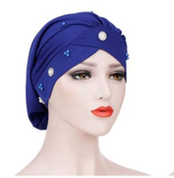 Soft Headscarf Women Hijab cap Blue