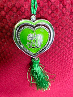 Car hanging Ayatul Kursi-Dua Green heart