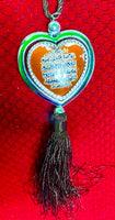 Car hanging Brown Fancy Heart Ayatul Kursi-Dua