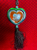 Car hanging Brown Fancy Heart Ayatul Kursi-Dua