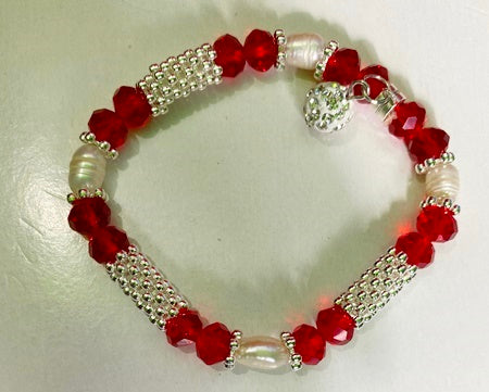 Red & Diamond color Crystal Bracelets