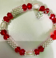 Red & Diamond color Crystal Bracelets