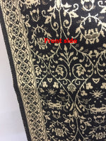 Kashmiri Shawl-Scarf 100% Pure Export Quality Color Black