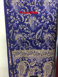 Kashmiri Shawl 100% pure Export Quality Color Blue