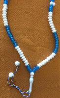 Islamic Tasbih 100 Beads Prayer Color Blue & White