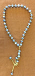 Islamic Tasbih 33 Crystal Beads Diamond cut design light blue color