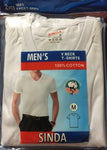 Men's 100% Cotton Adult T-Shirt, V-Neck 2-Pack