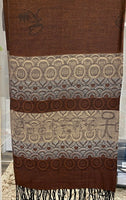 Classic  Pashmina Scarf brown shawl