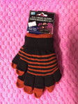 Red strips Gloves for unisex