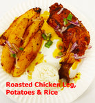 Roasted Chicken, Potatoes & Rice $ 14.99